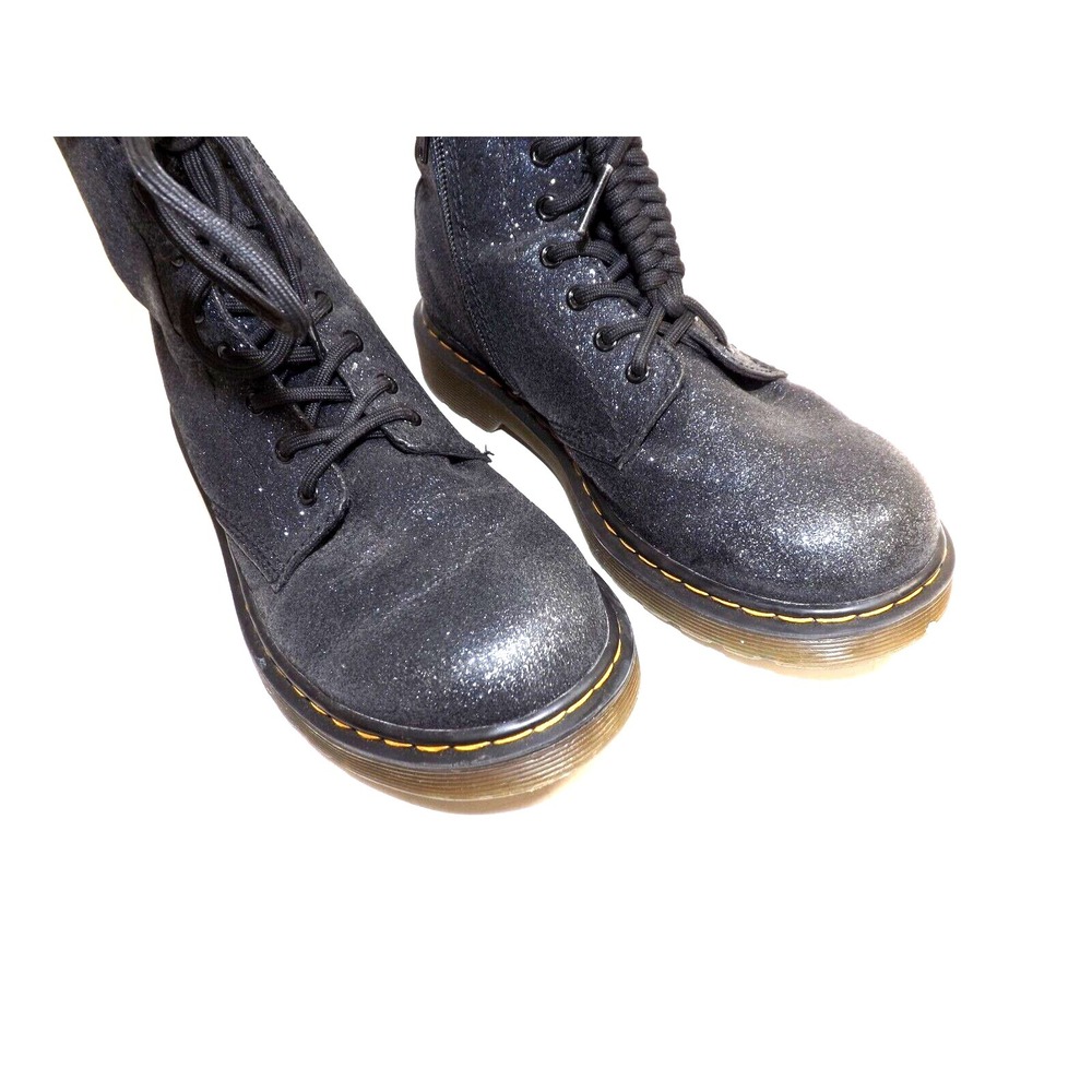 Dr. Martens Delaney Glitter Silver over Purple/Blue glitter boots -Ladies Size 5 - Picture 6 of 16
